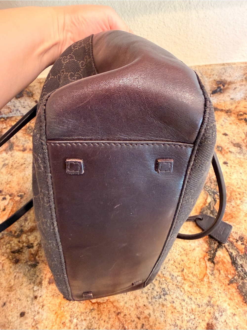Gucci Brown Denim Small Tote - Picture 6 of 13